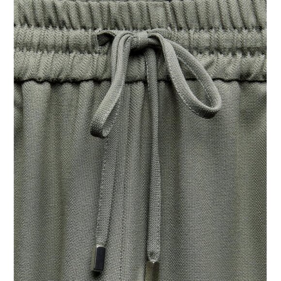 Zara Dressy Smart tailored Cuffed Jogger Trousers (NWT) - Sage Green - Picture 2 of 4